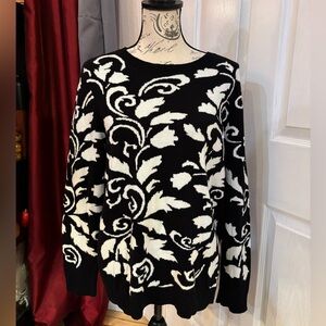 Charter Club Floral & Leaf Sweater